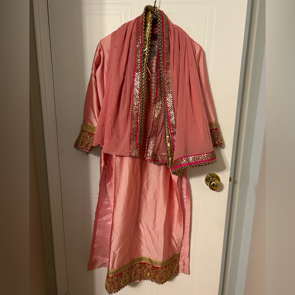 Pink Silk Indian Suit - Picture 3 of 6